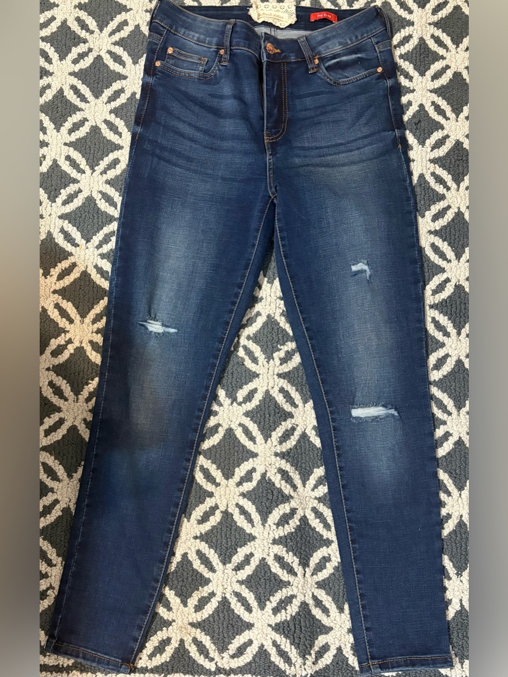Altar'd State Dark Blue Distressed Women's Skinny Jeans